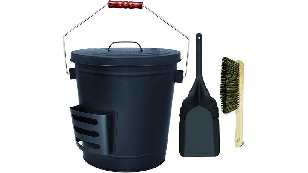 galvanized ash bucket set