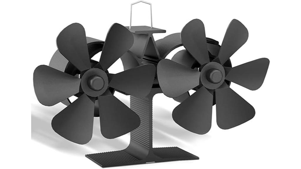 heat powered dual motor fan