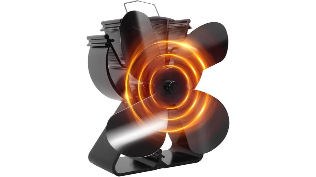 heat powered stove fan