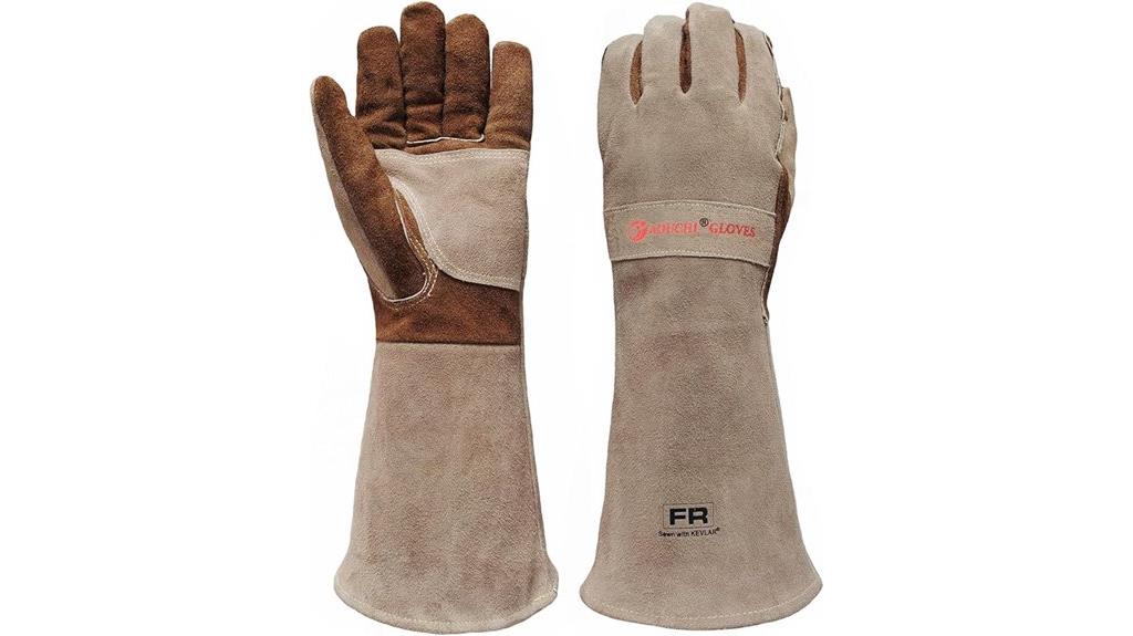 heat resistant cowhide welding gloves