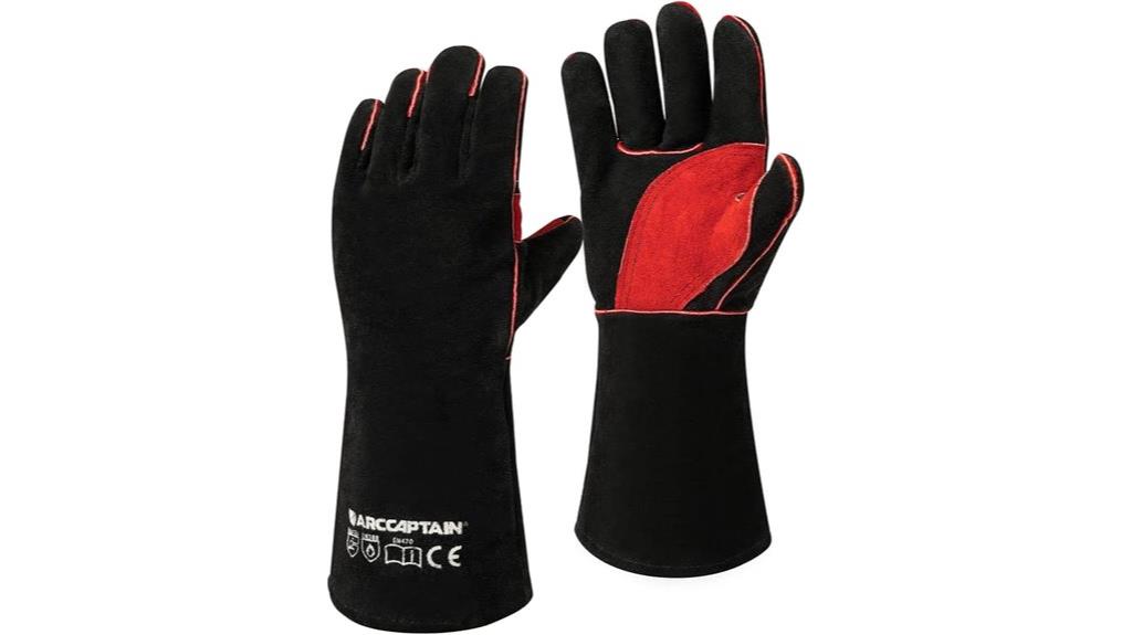 heat resistant leather welding gloves
