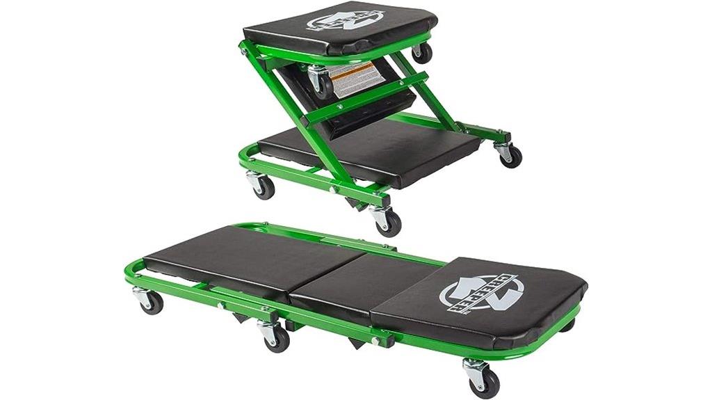 heavy duty black green creeper