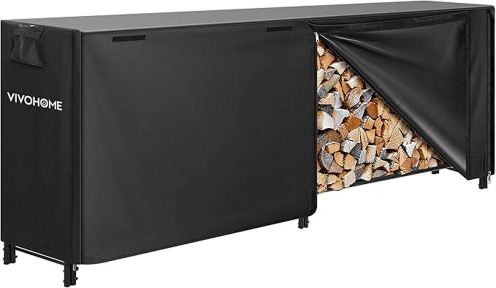 heavy duty log rack cover