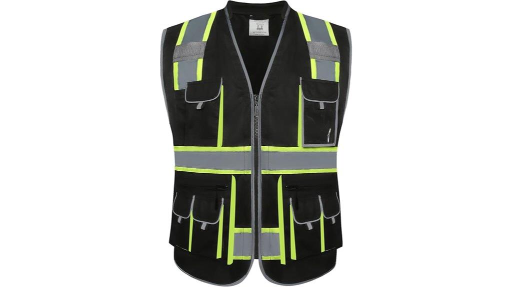 high visibility vest with pockets