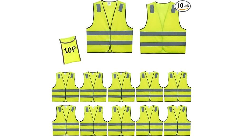 high visibility work vest pack