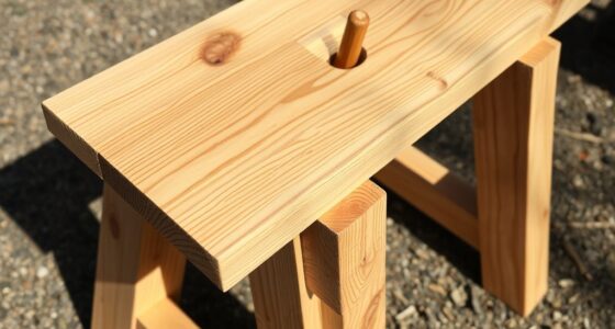 homemade firewood splitting stand