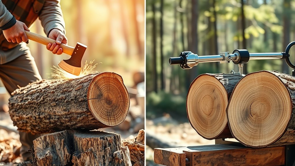hydraulic log splitting equipment