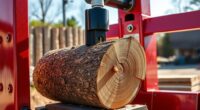hydraulic pressure splitting logs