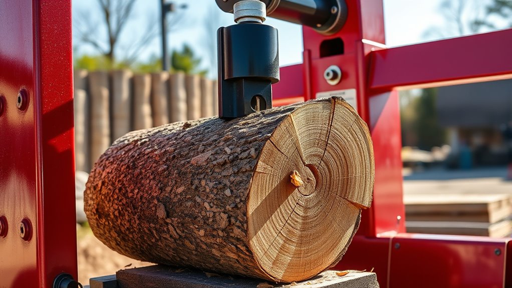 hydraulic pressure splitting logs