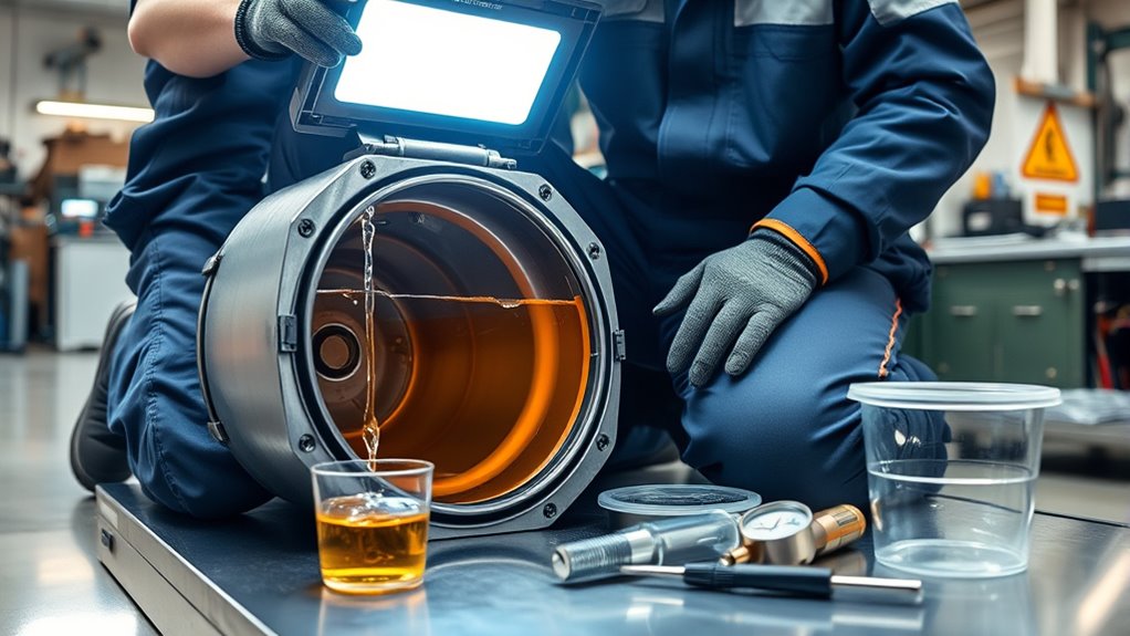 hydraulic system inspection steps