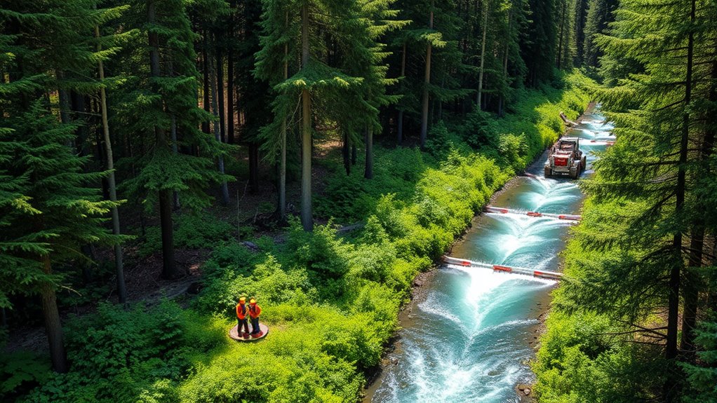 implement sustainable waterway harvesting
