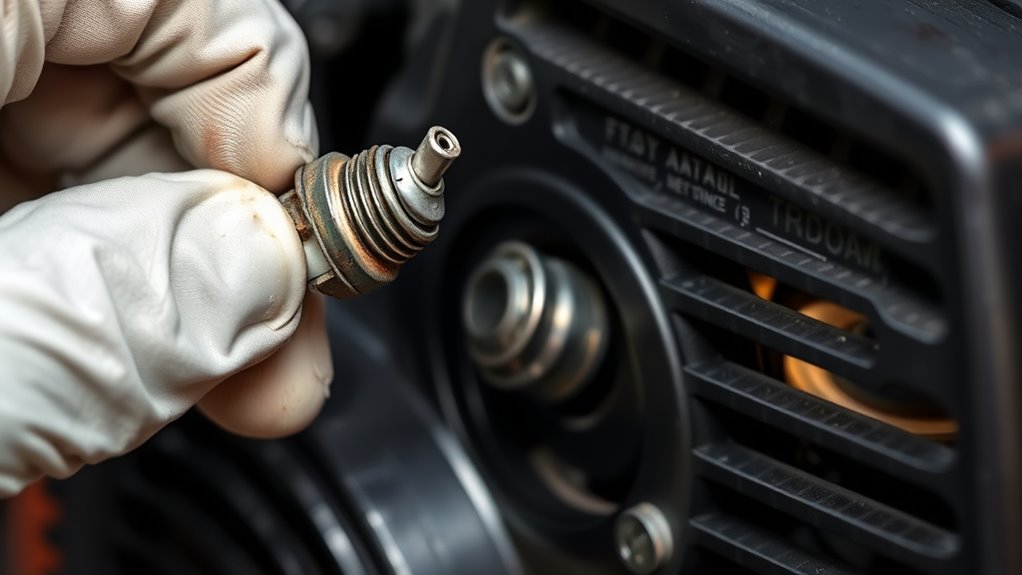 inspect clean replace spark plug