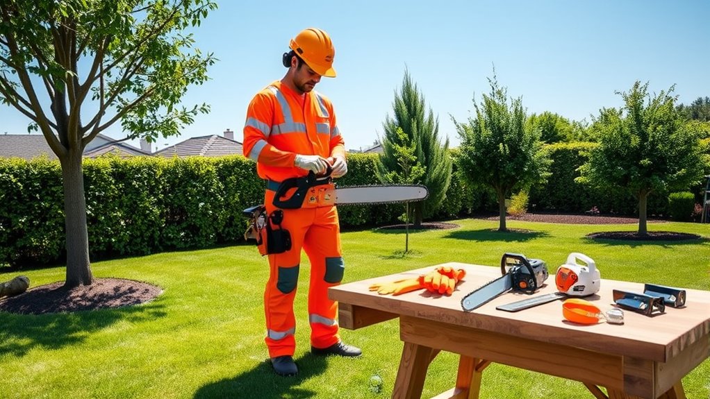 inspect tools clear area