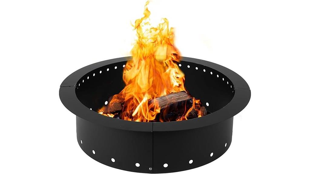 large durable steel fire ring