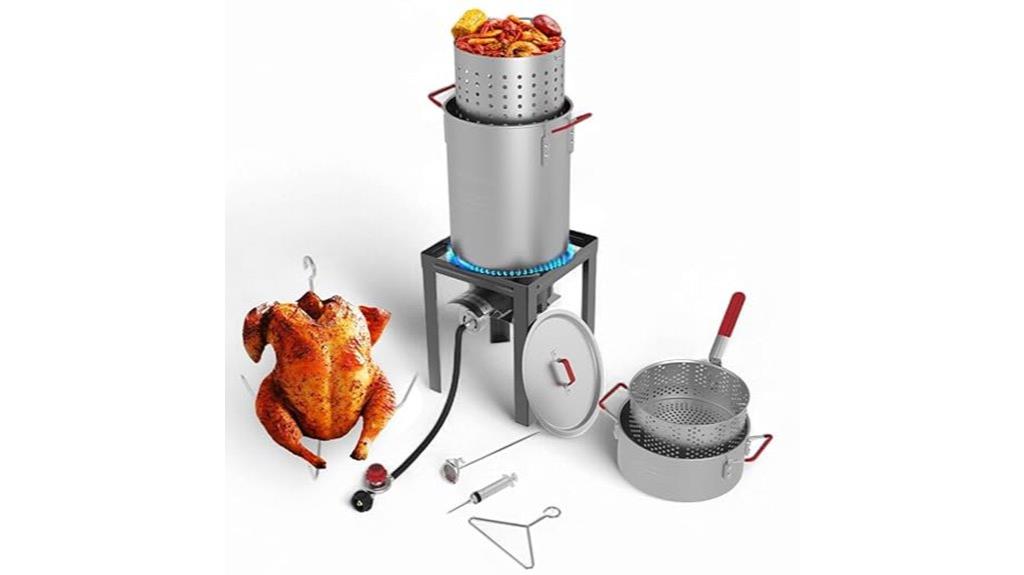 large gas fryer set