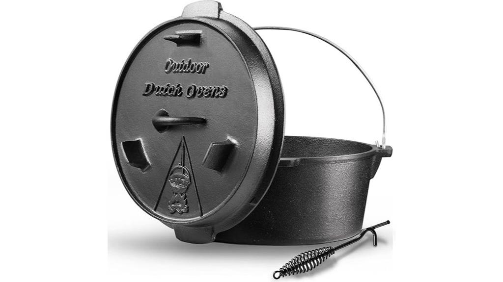 large pre seasoned cast iron