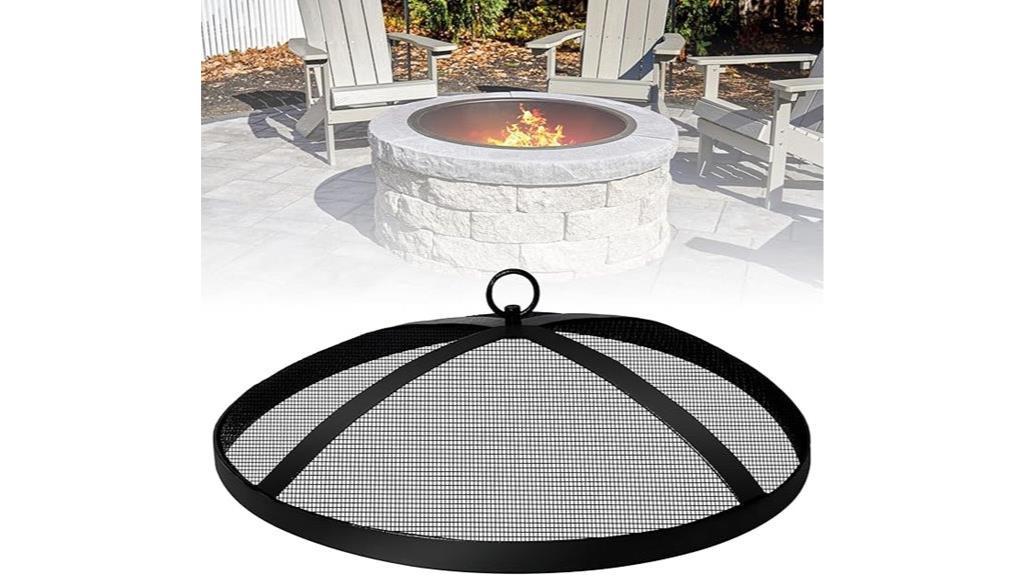 large round fire screen