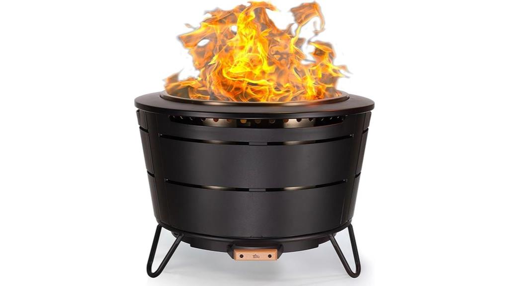 large smokeless outdoor fire pit