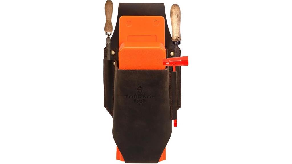 leather logging pouch