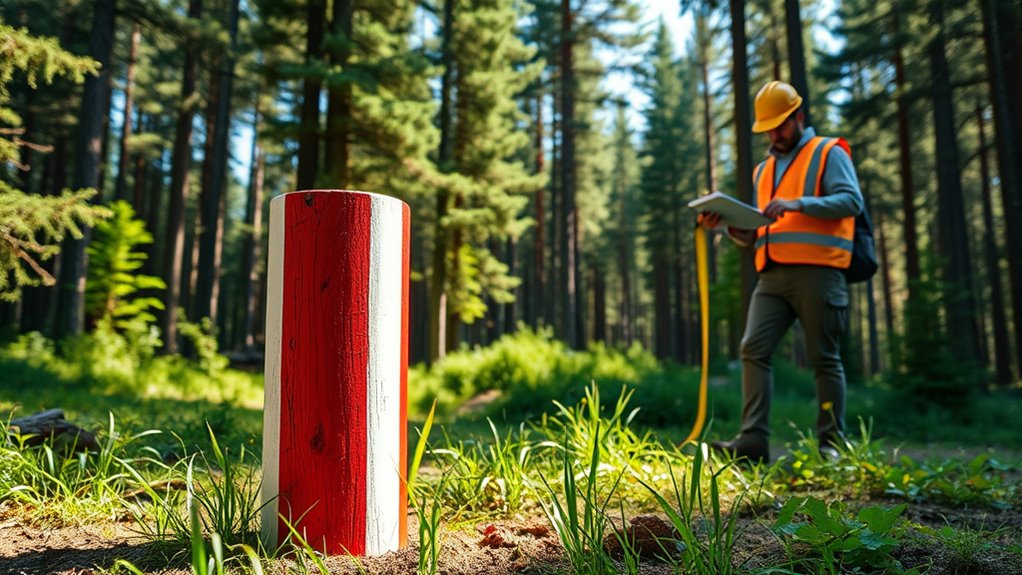 legal timber boundary marking