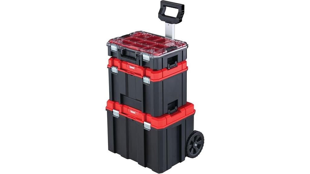 lockable metal wheels toolbox