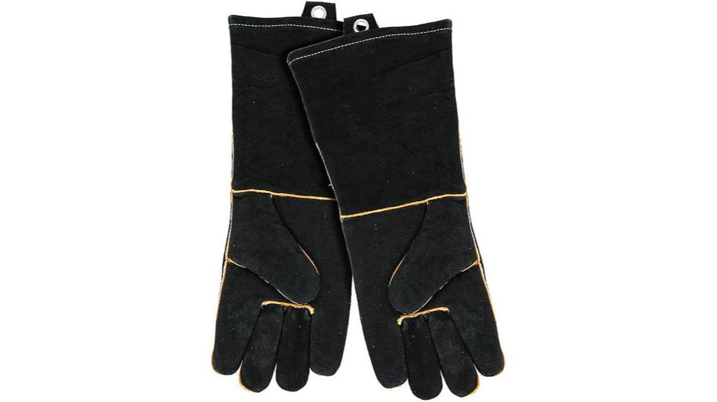 long heat resistant leather gloves