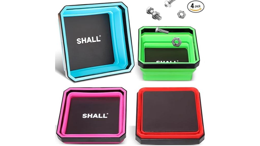 magnetic collapsible parts tray