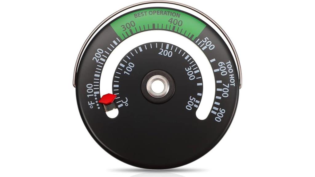 magnetic thermometer for stoves