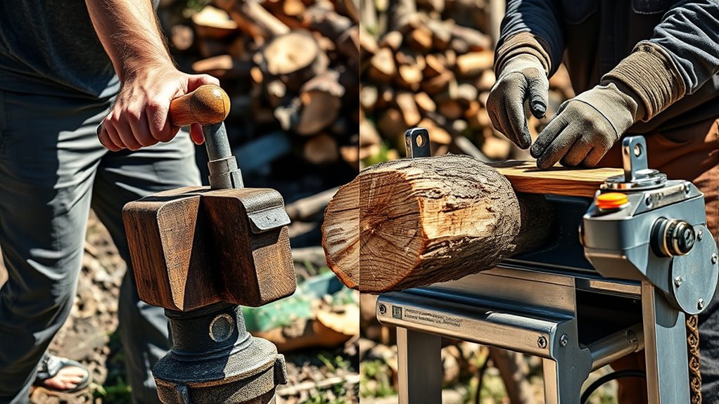 manual splitting requires strength