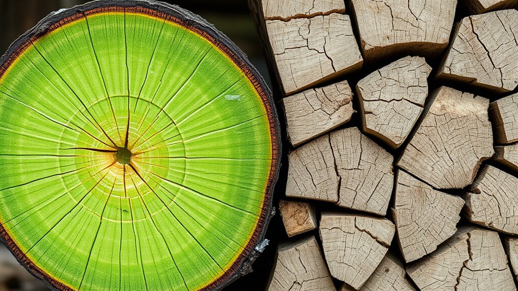 moisture affects firewood burning