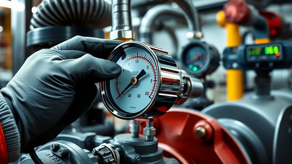 monitor system pressure and flow