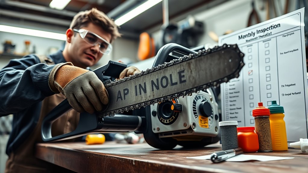 monthly chainsaw maintenance checklist