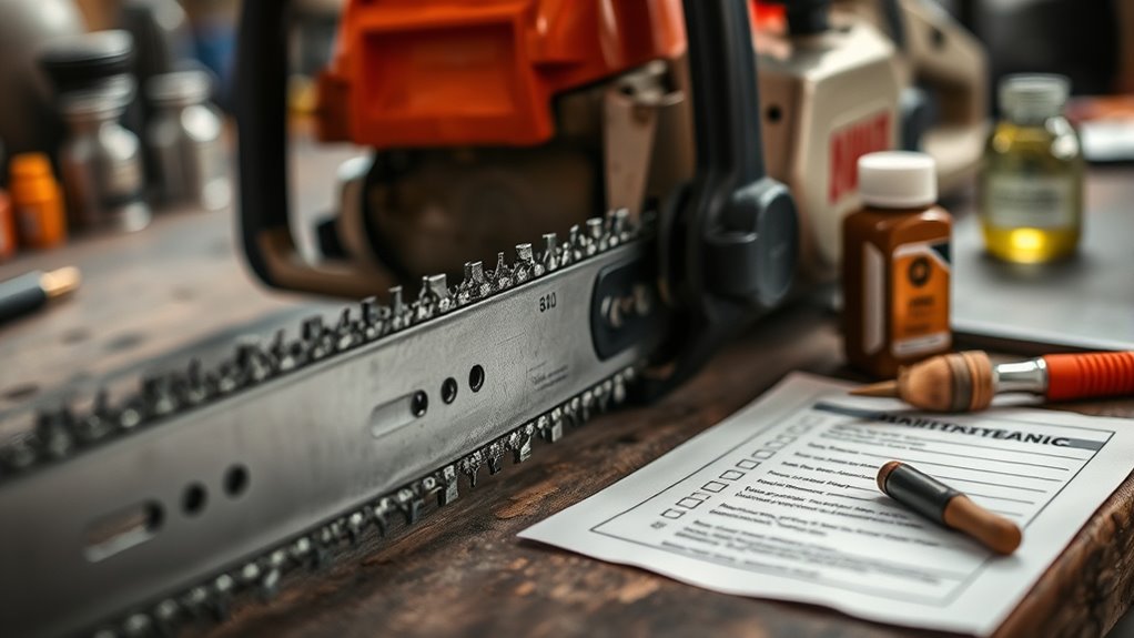 monthly chainsaw maintenance checklist