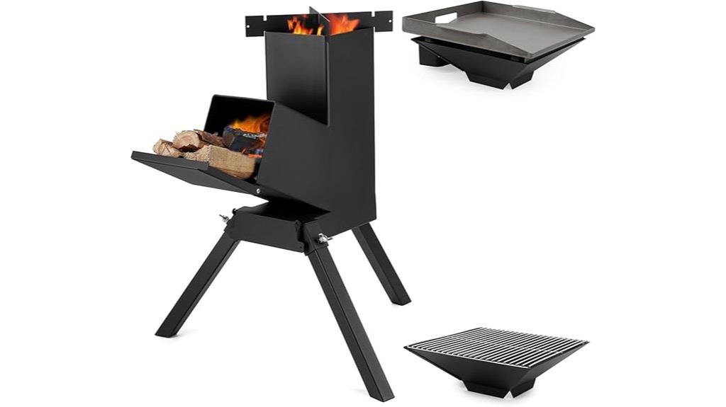 multi function rocket stove grill