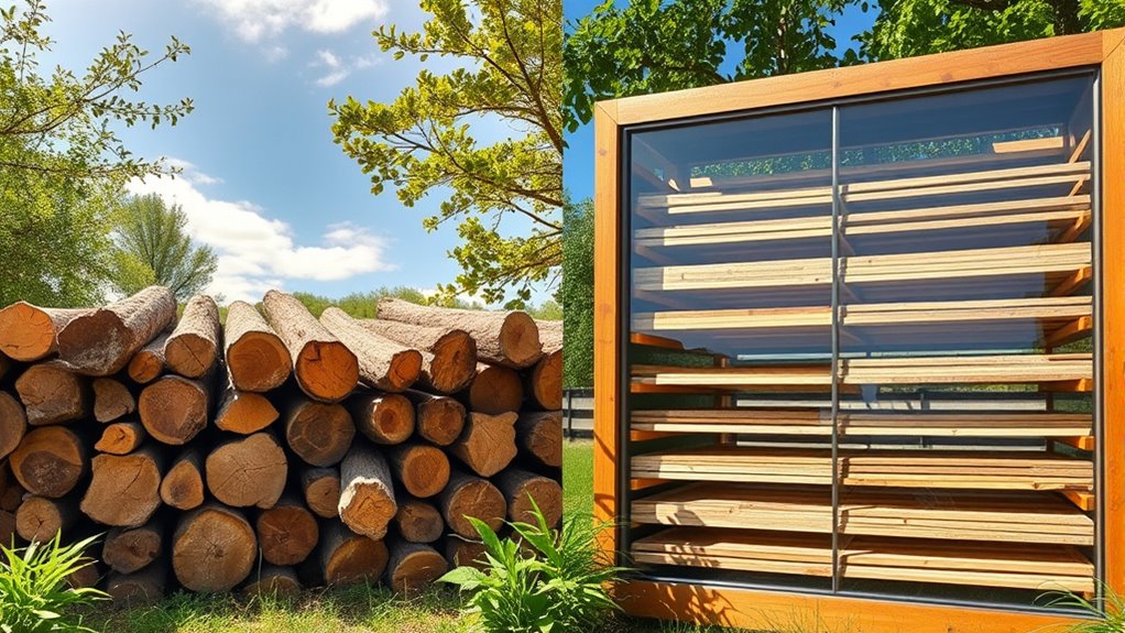 natural air drying wood