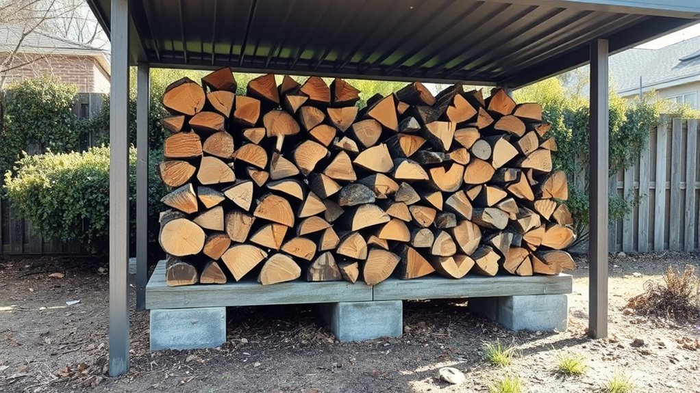 optimal outdoor firewood storage