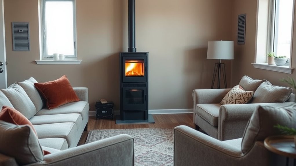 optimal pellet stove placement