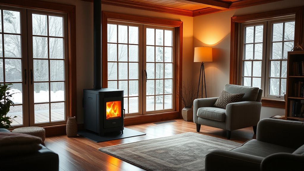 optimal pellet stove placement