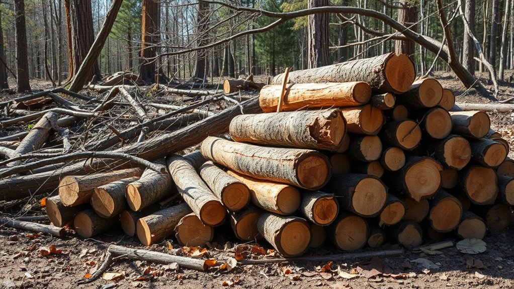 organize logs for damage