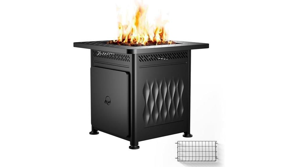 outdoor propane fire table