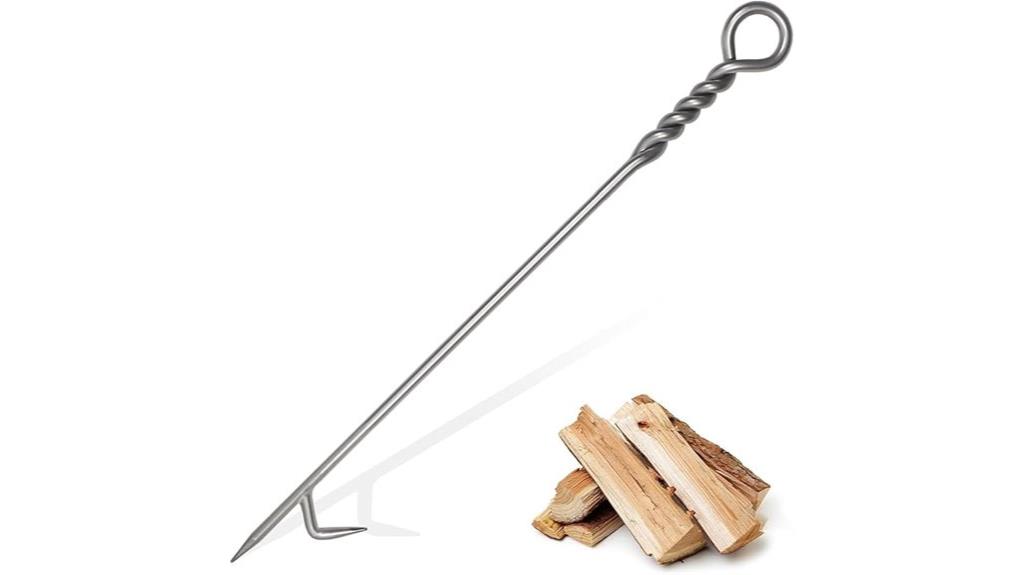 outdoor twisted rope fire poker
