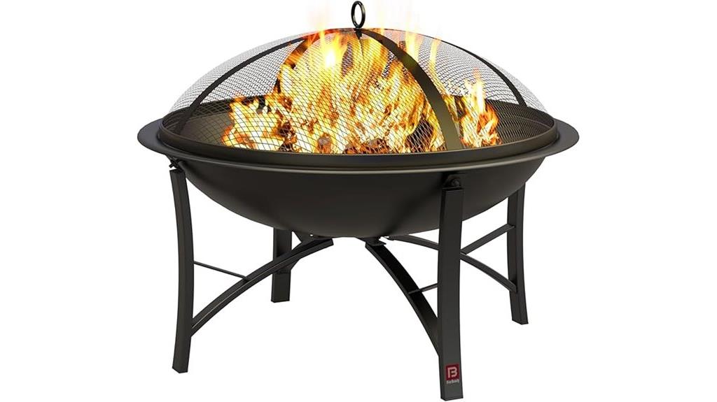 outdoor wood fire pit
