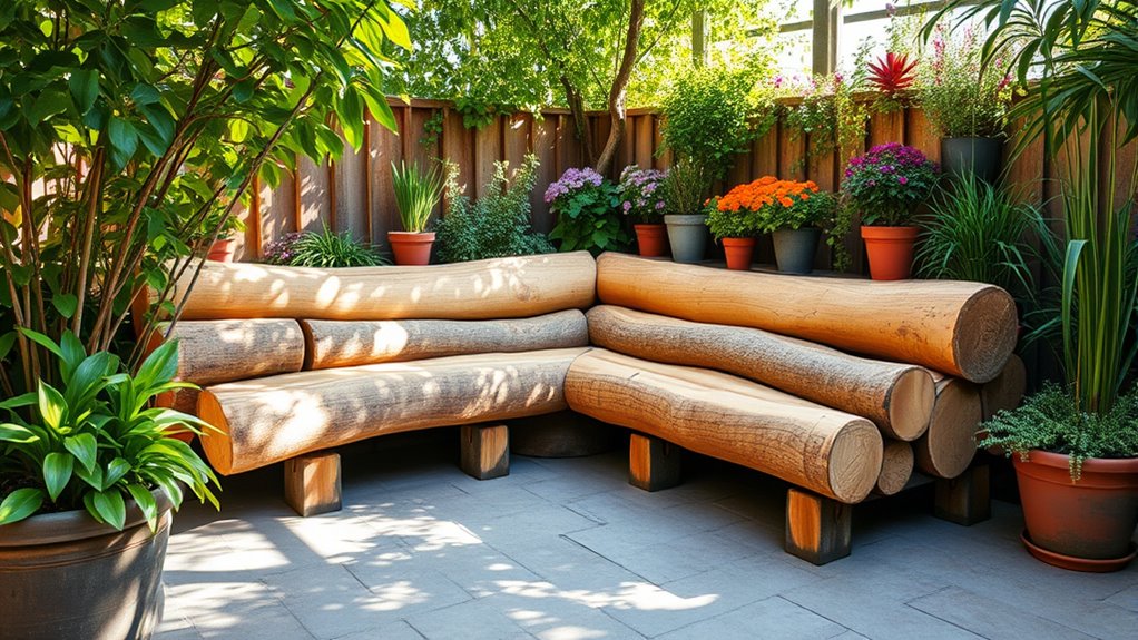 personalized log seating designs