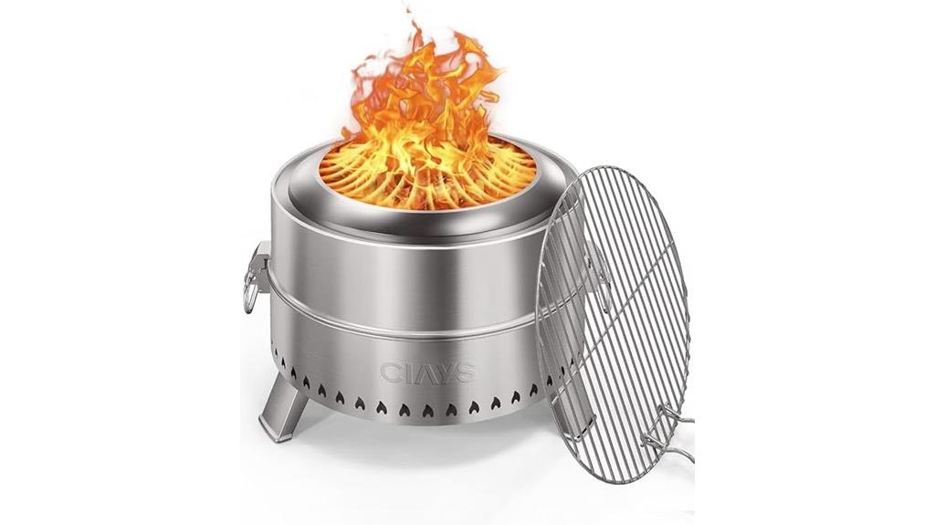 portable 19 inch camping firepit