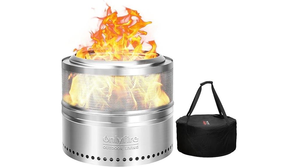 portable 20 inch wood fire