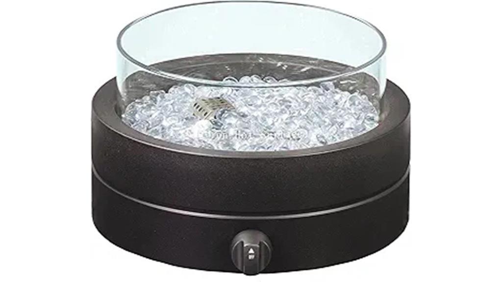 portable brown gas fire pit