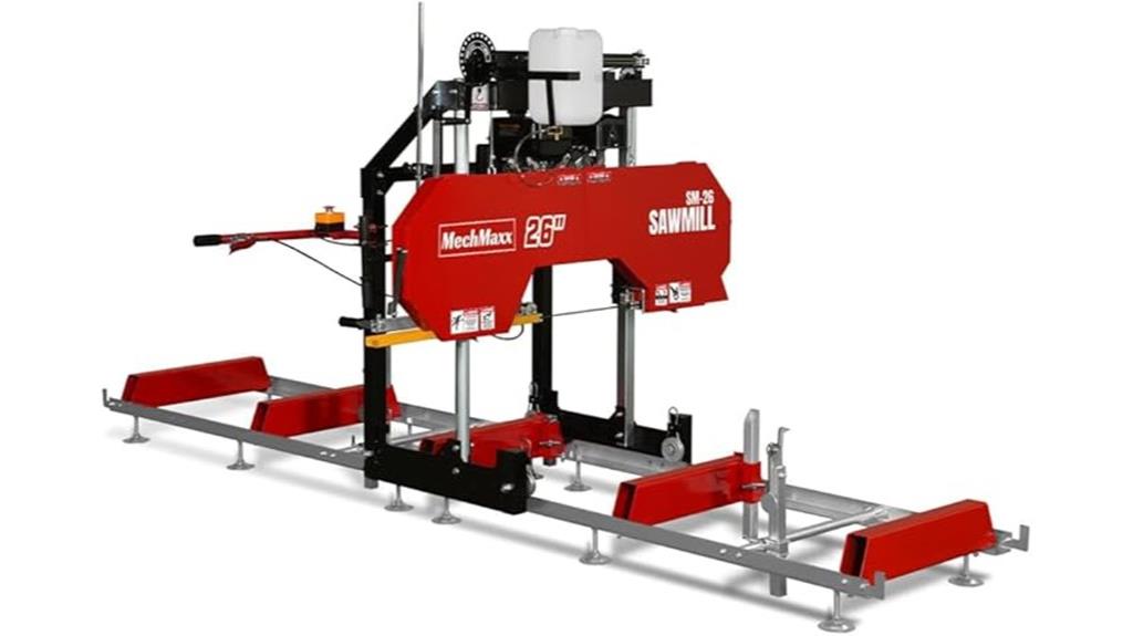 portable sawmill with 26 inch capacity