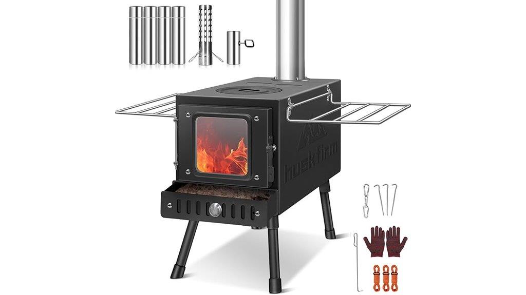 portable tent wood stove