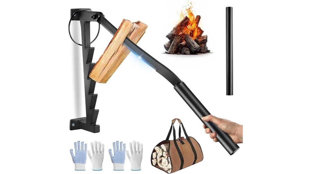 portable wall mounted log splitter