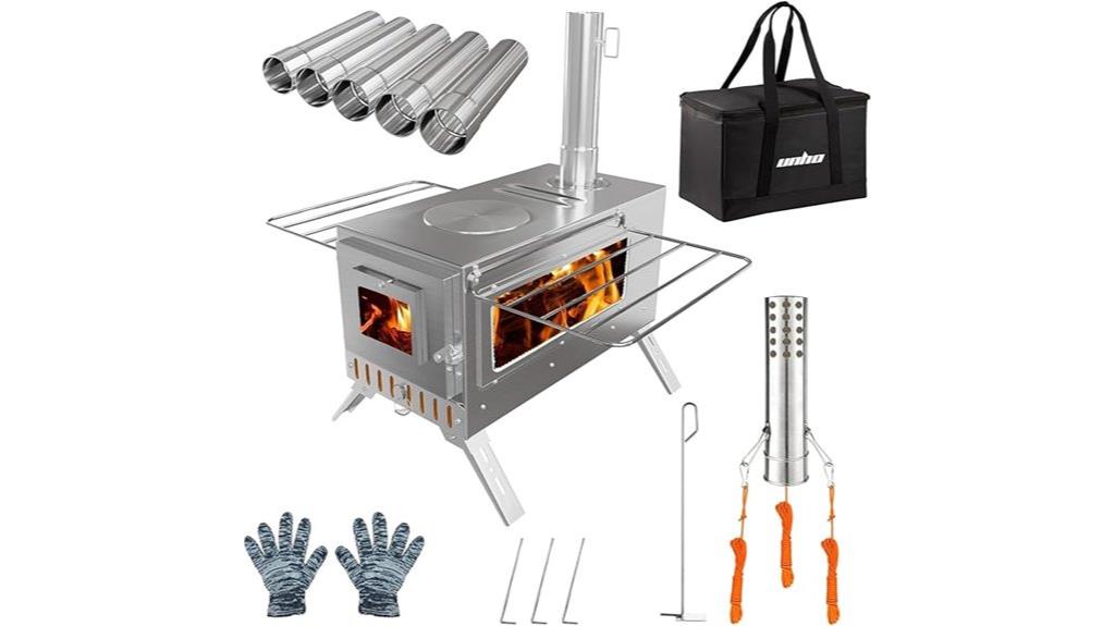 portable wood stove chimney